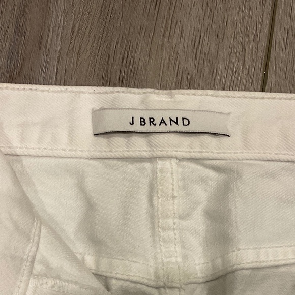 J BRAND Skirt Bonny Denim White Raw Hem Button Fly Waist 27 - Picture 5 of 9